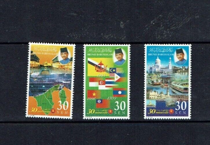 Brunei: 1998, 30th Anniversary, Association of S.E. Asian Nations, MNH Set.