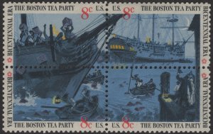 SC#1480-83 8¢ Boston Tea Party Block of Four (1973) MNH