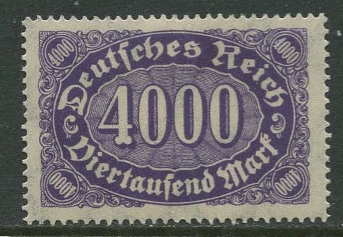 GERMANY. -Scott 207 - Definitives -1922- MLH - Wmk 126 - Single 4000m Stamp