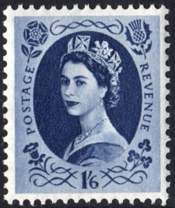 Great Britain #308 1'6 s Queen Elizabeth II: Predecimal Wilding (1953) MNH