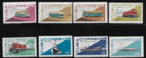 Cuba 1057-1064 Transportation set MNH Scott c.v. $13