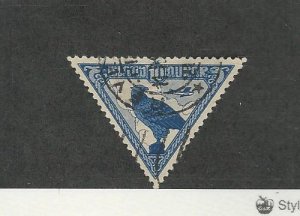 Iceland, Postage Stamp, #C3 VF Used, 1930 Airmail Bird