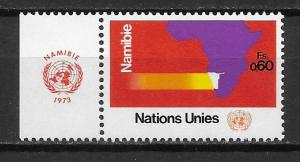 UN Geneva 34 Namibia with MI tab MNH