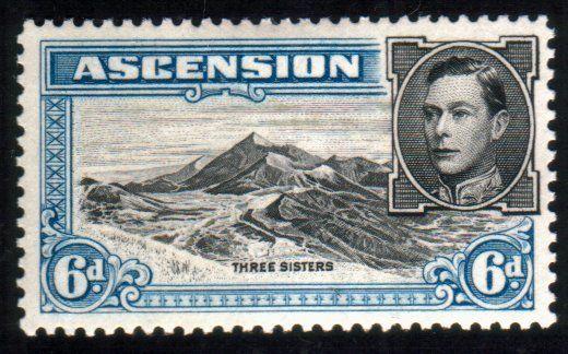 ASCENSION 1938-53 GVI 6d perf 13 SG43a fine mint...........................51619