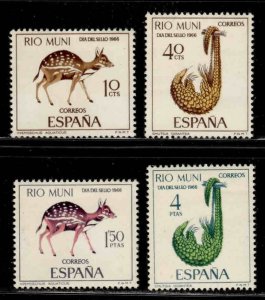 Rio Muni #59-62 ~ Cplt Set of 4 ~ Sloth & Deer ~ Mint, NH  (1966)