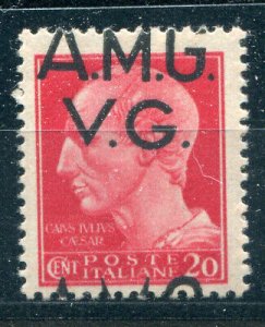 AMG. VG. - Cent. 20 with overprint variety on top