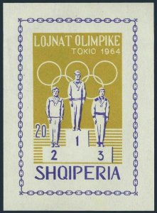 Albania 754-764 perf,imperf,MNH.Michel 859/879,Bl.26 A,B. Olympics Tokyo-1964.