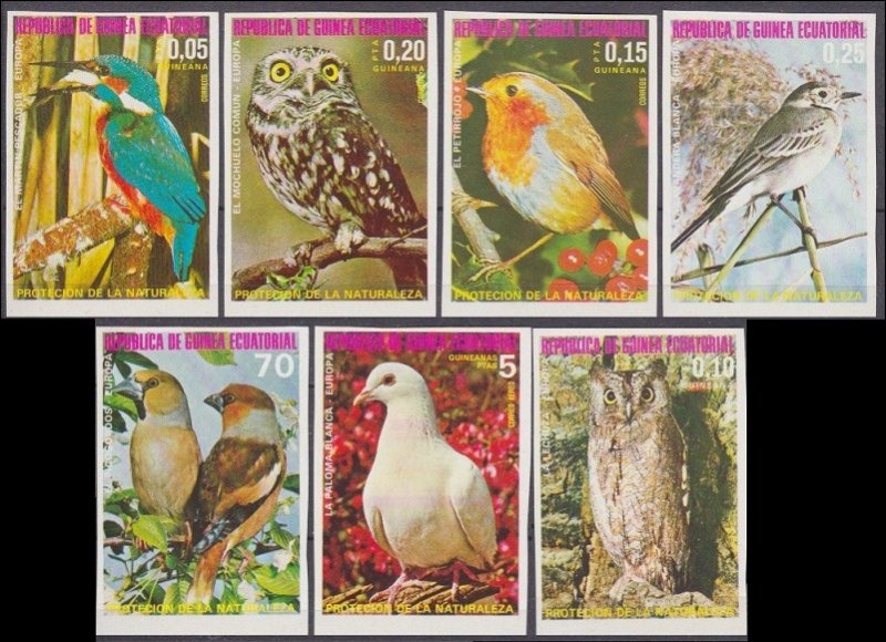 1976 Equatorial Guinea 929-935b Birds