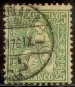 Switzerland 1867 SC# 55 Used CH5