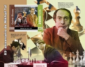 Guinea-Bissau - 2021 Chessmaster Mikhail Tal - Stamp Souvenir Sheet GB210521b3