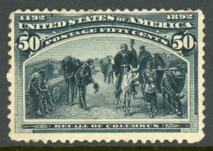 US Stamp #240 Columbian Expo 50c - MHH / DG - CV $450.00