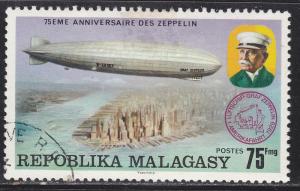 Fr Madagascar 547 Used 1976 Count Zeppelin and LZ-130