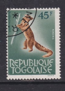 Togo 1964 African palm civet 45f Fine Used SG 358 VGC