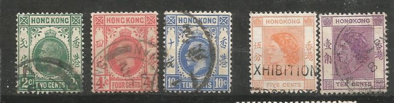 Hong-Kong Scott# 110 ,  111 , 114 , 185 , 186    USED