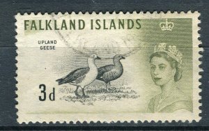 FALKLANDS; 1960s early QEII Birds issue fine used 3d. value