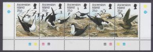 1988 Ascension 470-474strip Birds 20,00 €