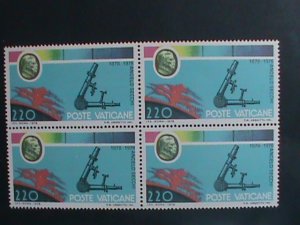 VATICAN CITY-1979 SC#655 FATHER SECCHI & SPECTRUM BLOCK OF 4-MNH-VERY FINE