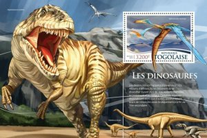 2015 TOGO MNH. DINOSAURS    |  Y&T Code: 1011  |  Michel Code: 6763 / Bl.1168