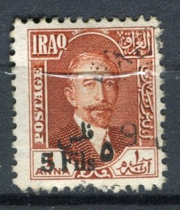 IRAQ; 1932 early surcharged Faisal issue used 5f. value