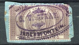 ORANGE FREE STATE; 1880s early classic Revenue issue used 1s. value