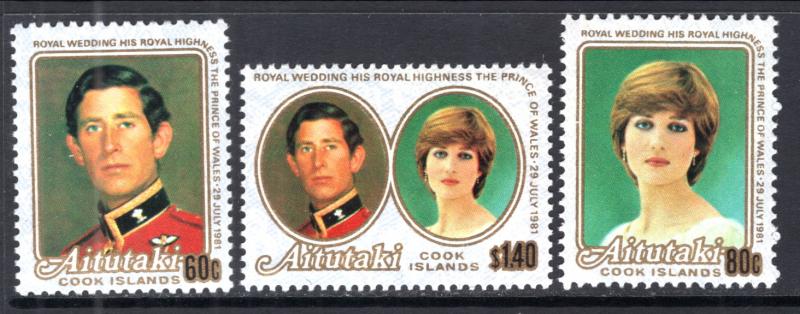 Aitutaki 247-249 Royal Wedding MNH VF