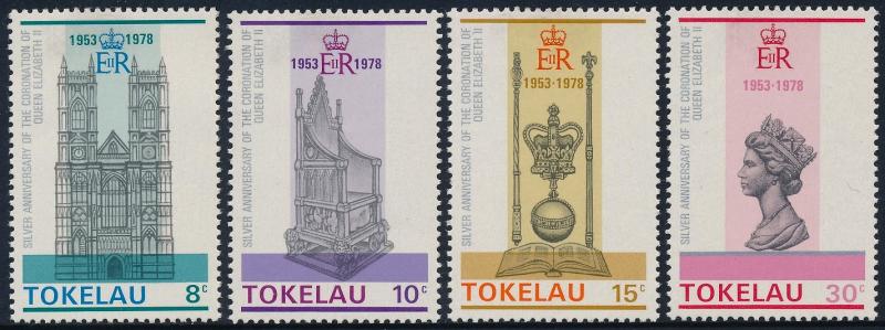 Tokelau Islands 1978 25th Anniv of Coronation Set of 4 SG61-64 MH