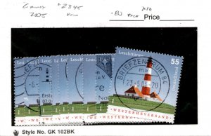 Germany, Postage Stamp, #2345 (10 Ea) Used, 2005 Lighthouse (AB)
