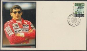 CANADA # 2995.10 - FORMULA 1 AYRTON SENNA POSTAGE STAMP on SUPERB ENVELOPE #10