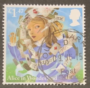 GREAT BRITAIN 2015 ALICE IN WONDERLAND £1.47 A PACK OF CARDS SG3667  FINE USED