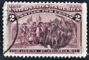 SC#231 2¢ Landing of Columbus (1893) Used