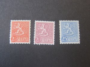 Finland 1954 Sc 319-21 set MNH