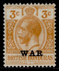 BRITISH HONDURAS GV SG118, 3c orange, M MINT.