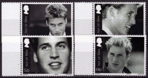 ZAYIX Isle of Man 990-993 MNH Prince William 21st Birthday Royalty 010122SM142M