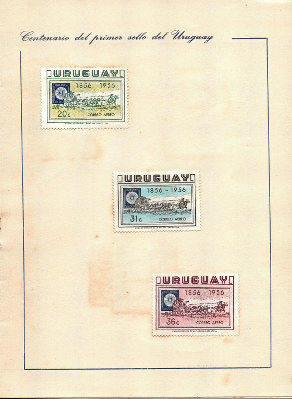 Uruguay Folder signed by authority Uruguayan post General Director