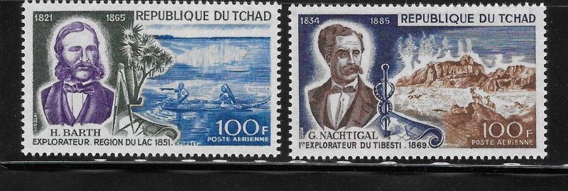 Chad 1969 German Explorers Sc C49-C50 MNH A2108