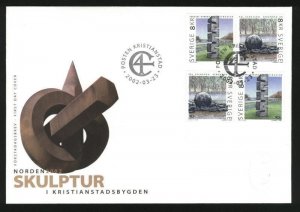 Sweden FDC Cachet 2002. Sculpture Norden 2002. Engraver Martin Morck.