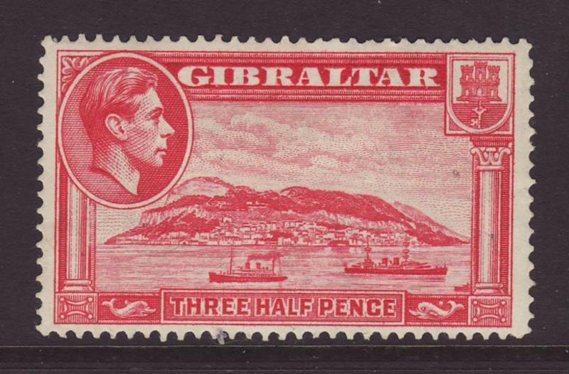 1938 Gibraltar 1½d Perf 14 Mint