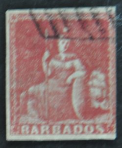 DYNAMITE Stamps: Barbados Scott #8 – forgery