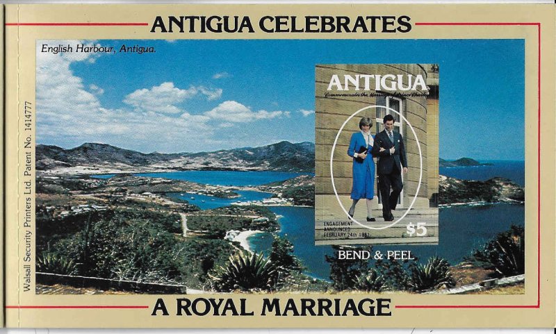 Antigua #627 MNH; Royal Wedding Souvenir Booklet - Charles & Diana (1981)
