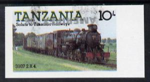 Tanzania 1986 Railways 10s (as SG 431) imperf proof with ...