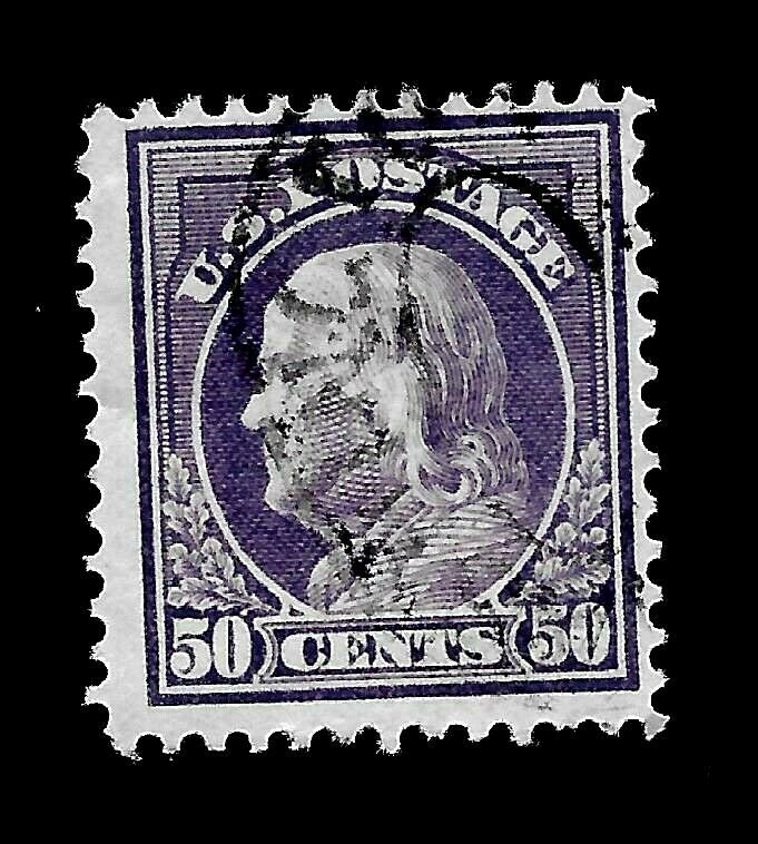 US 1912-14  Sc# 421  50 c  FRANKLIN   Used - Light  Cancel - Vivid Color