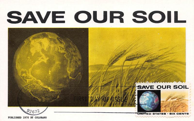 U.S. 1970, Anti-Pollution Issue, Scott #1410-1413, FDC Set on 4 Maxi Cards