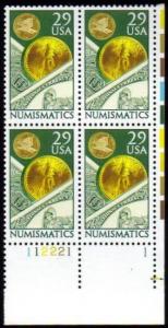 \USA Below Face Value\ Plate Block Scott #2558, 29 cents ...