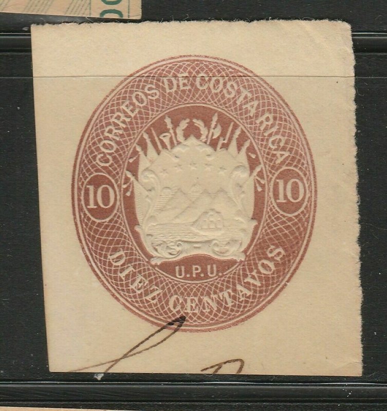 Costa Rica Postal Stationery Cut Out A17P5F840