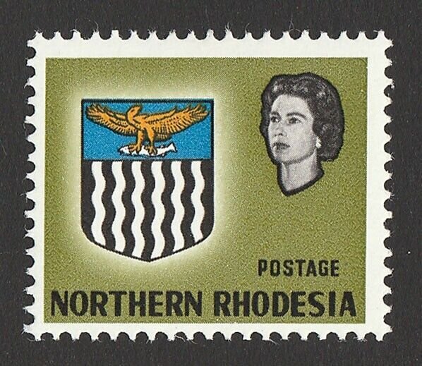 NORTHERN RHODESIA 1963 QEII Arms 6d, error value OMITTED. MNH **. Rare. 