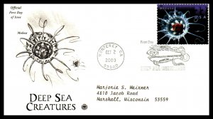 US 3439-3443 Deep Sea Creatures PCS Artcraft Variety Set of Three Typed FDCs