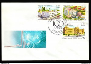 HEALTH MEDICINE HOSPITALS 2008 URUGUAY  FDC COVER