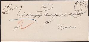 POLAND c1860 cover - folded wrapper ex GLOGAU...............................1548