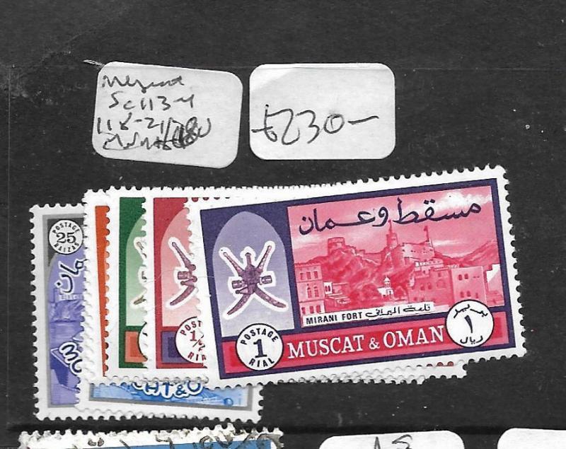 MUSCAT AND OMAN (PP0604B) SG 113-4, 118-121  MNH