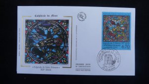 art stained glass windows FDC France 1994 (ref 31395)